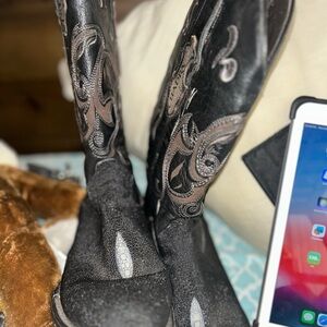 Black and Brown Western Boots sting ray